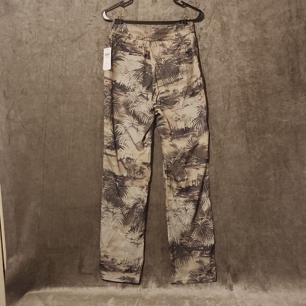 GUESS Lidia Printed Pants Caribe Breath Green Combo Small - Picture 5 of 5